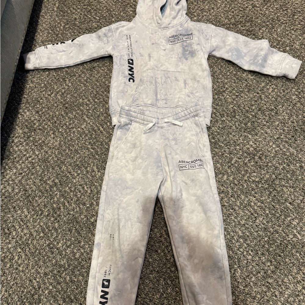 Abercrombie Kids Light Gray Hoodie and Joggers